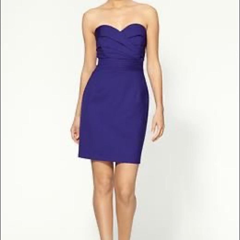 Aryn K Strapless Dress - Navy